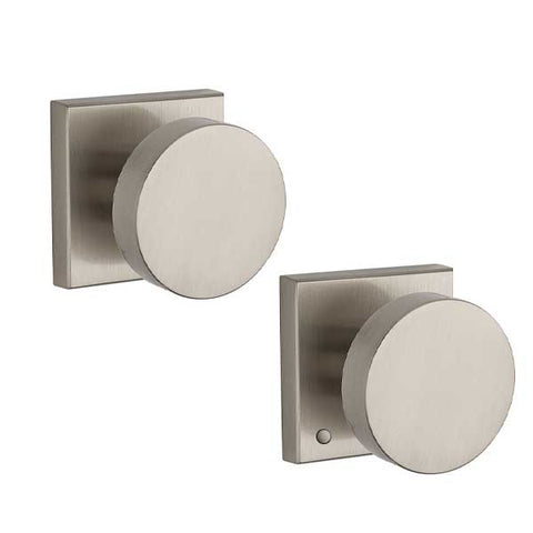 Baldwin Reserve - PV.CON.CSR - Contemporary Knob - Square Rose - 150 - Satin Nickel - Privacy - Grade 2 - UHS Hardware Baldwin Reserve - PV.CON.CSR - Contemporary Knob - Square Rose - 150 - Satin Nickel - Privacy - Grade 2 - UHS Hardware