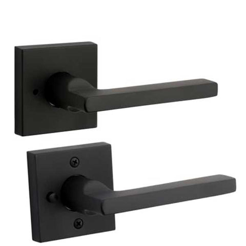 Baldwin Reserve - PV.SQU.CSR - Contemporary Square Lever - Square Rose - 190 - Satin Black - Privacy - Grade 2 - RH - UHS Hardware Baldwin Reserve - PV.SQU.CSR - Contemporary Square Lever - Square Rose - 190 - Satin Black - Privacy - Grade 2 - RH - UHS Hardware