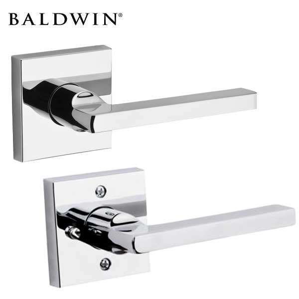 Baldwin Reserve - PV.SQU.CSR - Contemporary Square Lever - Square Rose - 260 - Polished Chrome - Privacy - Grade 2 - RH - UHS Hardware Baldwin Reserve - PV.SQU.CSR - Contemporary Square Lever - Square Rose - 260 - Polished Chrome - Privacy - Grade 2 - RH - UHS Hardware