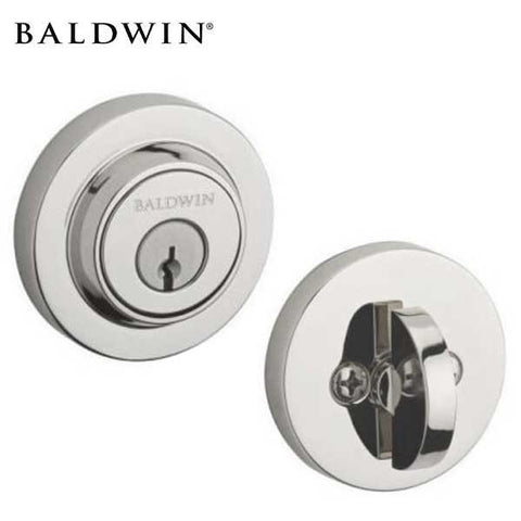 Baldwin Reserve - SC.CRD - Contemporary Round Deadbolt - Singl Cyl - 260 - Polished Chrome - Grade 2 - UHS Hardware Baldwin Reserve - SC.CRD - Contemporary Round Deadbolt - Singl Cyl - 260 - Polished Chrome - Grade 2 - UHS Hardware