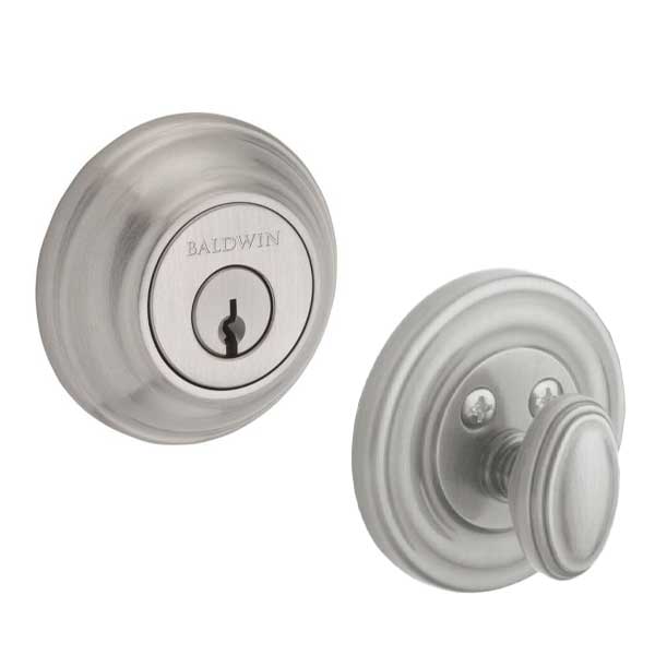 Baldwin Reserve - SC.TRD - Traditional Round Deadbolt - Singl Cyl - 150 - Satin Nickel - Grade 2 - UHS Hardware Baldwin Reserve - SC.TRD - Traditional Round Deadbolt - Singl Cyl - 150 - Satin Nickel - Grade 2 - UHS Hardware