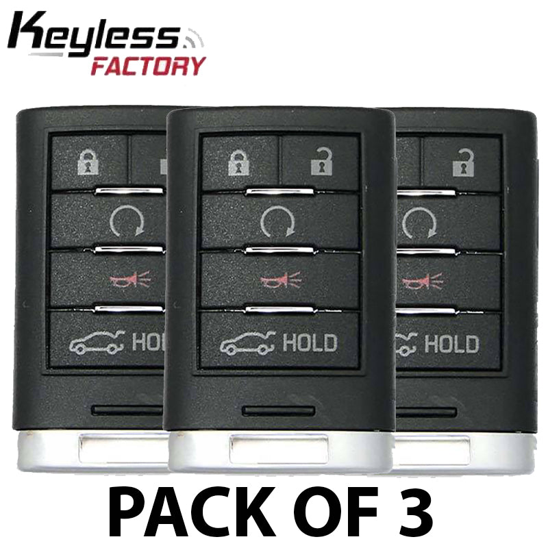 3 x 2013-2015 Cadillac ATS XTS / 5-Button Smart Key w/ Trunk / PN: 22856930 / NBG009768T (AFTERMARKET) (Pack of 3) - UHS Hardware 3 x 2013-2015 Cadillac ATS XTS / 5-Button Smart Key w/ Trunk / PN: 22856930 / NBG009768T (AFTERMARKET) (Pack of 3) - UHS Hardware