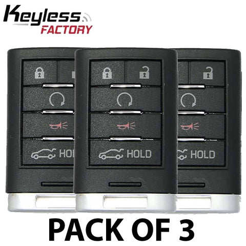 3 x 2013-2015 Cadillac ATS XTS / 5-Button Smart Key w/ Trunk / PN: 22856930 / NBG009768T (AFTERMARKET) (Pack of 3) - UHS Hardware 3 x 2013-2015 Cadillac ATS XTS / 5-Button Smart Key w/ Trunk / PN: 22856930 / NBG009768T (AFTERMARKET) (Pack of 3) - UHS Hardware