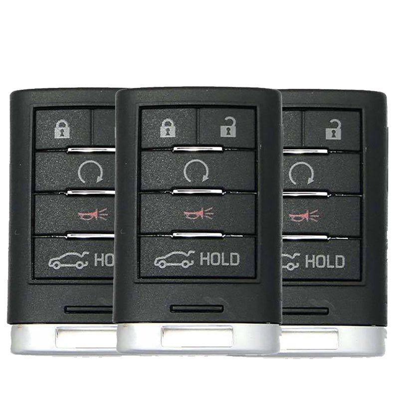 3 x 2013-2015 Cadillac ATS XTS / 5-Button Smart Key w/ Trunk / PN: 22856930 / NBG009768T (AFTERMARKET) (Pack of 3) - UHS Hardware 3 x 2013-2015 Cadillac ATS XTS / 5-Button Smart Key w/ Trunk / PN: 22856930 / NBG009768T (AFTERMARKET) (Pack of 3) - UHS Hardware