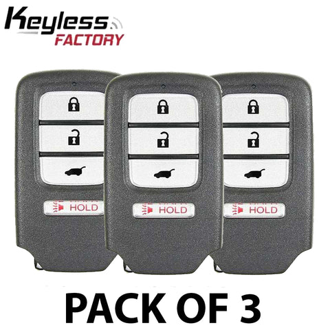 3 x 2016-2022 Honda HR-V Fit / 4-Button Smart Key / PN: 72147-T7S-A01 / KR5V1X (AFTERMARKET) (Pack of 3) - UHS Hardware 3 x 2016-2022 Honda HR-V Fit / 4-Button Smart Key / PN: 72147-T7S-A01 / KR5V1X (AFTERMARKET) (Pack of 3) - UHS Hardware