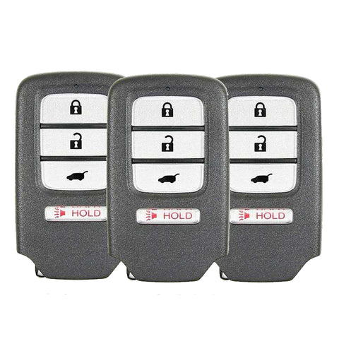 3 x 2016-2022 Honda HR-V Fit / 4-Button Smart Key / PN: 72147-T7S-A01 / KR5V1X (AFTERMARKET) (Pack of 3) - UHS Hardware 3 x 2016-2022 Honda HR-V Fit / 4-Button Smart Key / PN: 72147-T7S-A01 / KR5V1X (AFTERMARKET) (Pack of 3) - UHS Hardware