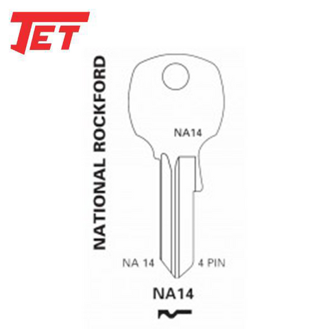 JET - NA14 - National Rockford - 4-Pin - Cabinet Key Blank - UHS Hardware JET - NA14 - National Rockford - 4-Pin - Cabinet Key Blank - UHS Hardware