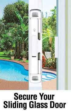 CAL Double Bolt Lock - Sliding Glass Door Lock - White Finish - UHS Hardware CAL Double Bolt Lock - Sliding Glass Door Lock - White Finish - UHS Hardware