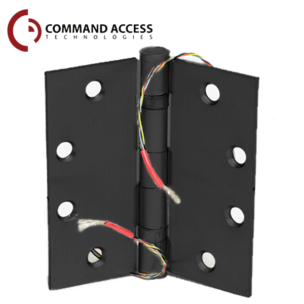 Command Access - Energy Transfer Swing Hinge - Steel Base - 4/26 Gauge - Black - UHS Hardware Command Access - Energy Transfer Swing Hinge - Steel Base - 4/26 Gauge - Black - UHS Hardware