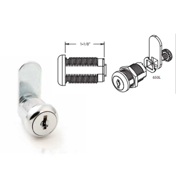 CCL - C650L - Sesamee Keyed Economical Die Cast Cam Lock - 1-1/8" - US26 - KA-CH751 - UHS Hardware