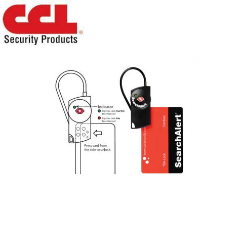 CCL - Travel Lock 947 Series - Black TSA Approved Keycard Lock with SearchAlert Indicator - UHS Hardware CCL - Travel Lock 947 Series - Black TSA Approved Keycard Lock with SearchAlert Indicator - UHS Hardware