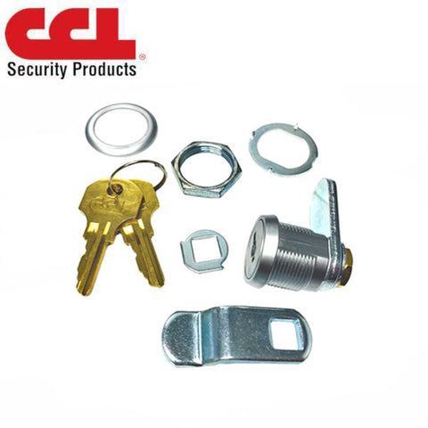 CCL - B15751 - Disc Tumbler Cam Lock - 1-1/4" Cylinder - Keyed Alike - Satin Chrome - UHS Hardware CCL - B15751 - Disc Tumbler Cam Lock - 1-1/4" Cylinder - Keyed Alike - Satin Chrome - UHS Hardware