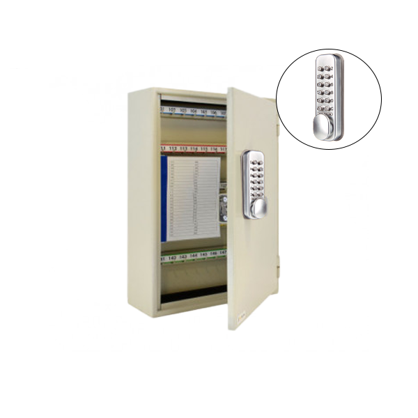 CodeLocks - Key Secure Hook Key Cabinet w/ CL160 - Mechanical Lock - Tubular Mortise Latch - Hold Back Feature - QuickCode - Optional Storage - UHS Hardware