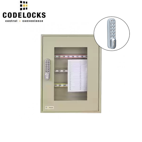 CodeLocks - Key Secure View Hook Padlock Cabinet w/ KL1000 - Keyless Access - Private & Public Function - Master & User - Optional Cabinet Size - UHS Hardware CodeLocks - Key Secure View Hook Padlock Cabinet w/ KL1000 - Keyless Access - Private & Public Function - Master & User - Optional Cabinet Size - UHS Hardware
