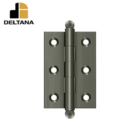 Deltana - 2-1/2" x 1-11/16" Hinge - w/ Ball Tips - Optional Finish Deltana - 2-1/2" x 1-11/16" Hinge - w/ Ball Tips - Optional Finish