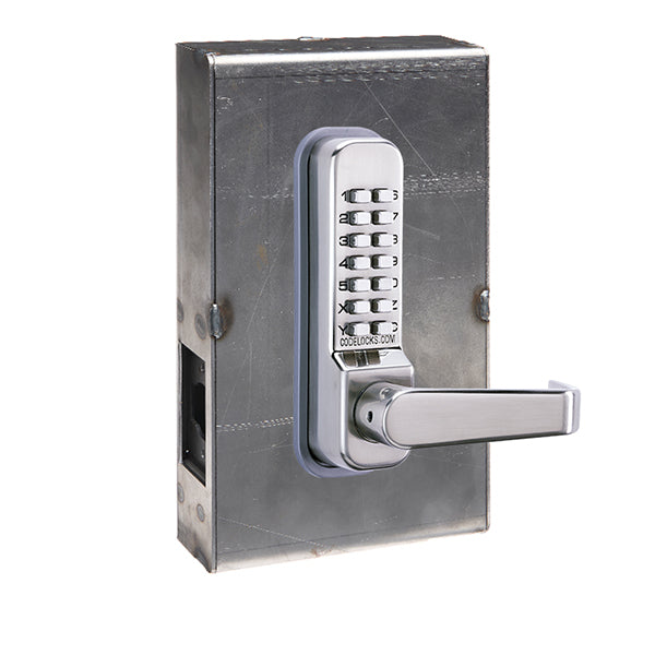Code Locks - CL410 Gate Box Kit - Mechanical Lock - Medium Duty - Tubular Latch Bolt Gate Box Kit - Code In / Out - Stainless Steel - UHS Hardware