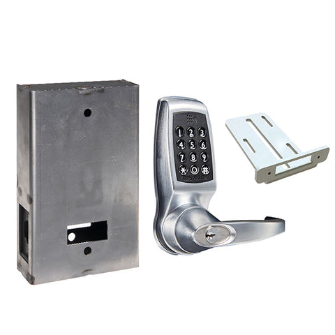 CodeLocks - CL4510 Gate Box Kit - Electronic Smart Lock - Tubular Latch Bolt Gate Box Kit - Entrance - Brushed Steel - UHS Hardware CodeLocks - CL4510 Gate Box Kit - Electronic Smart Lock - Tubular Latch Bolt Gate Box Kit - Entrance - Brushed Steel - UHS Hardware