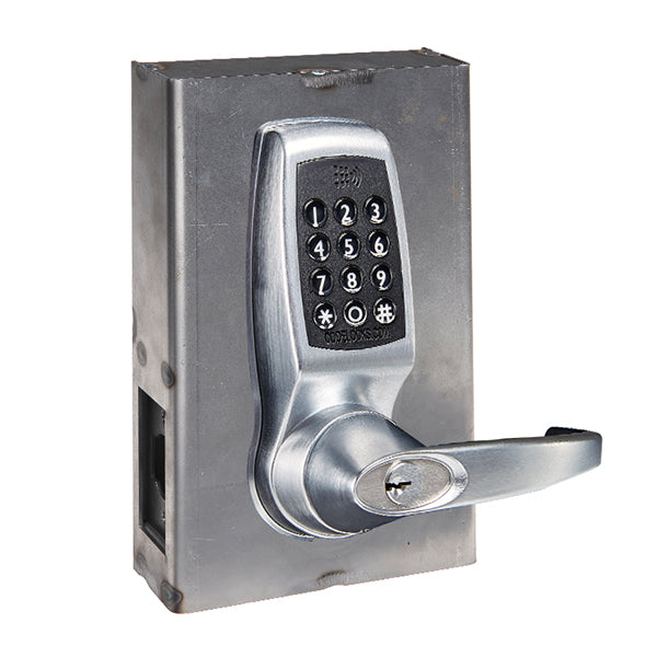 CodeLocks - CL4510 Gate Box Kit - Electronic Smart Lock - Tubular Latch Bolt Gate Box Kit - Entrance - Brushed Steel - UHS Hardware CodeLocks - CL4510 Gate Box Kit - Electronic Smart Lock - Tubular Latch Bolt Gate Box Kit - Entrance - Brushed Steel - UHS Hardware