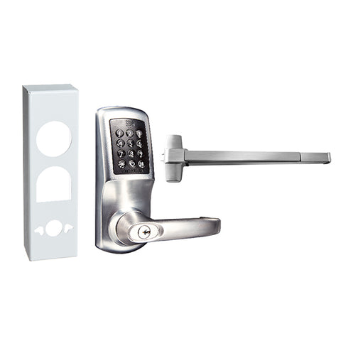 CodeLocks - CL5510 Gate Box Kit - Electronic Door Exit Trim with Panic Rim Exit Device - Heavy Duty - Panic Access Kit - Brushed Steel - Grade 2 - UHS Hardware CodeLocks - CL5510 Gate Box Kit - Electronic Door Exit Trim with Panic Rim Exit Device - Heavy Duty - Panic Access Kit - Brushed Steel - Grade 2 - UHS Hardware