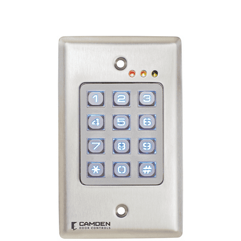 Camden CM-120WV2 - Flush Mount Outdoor Keypad - 999 Users - Weather Resistant- 12/24V AC/DC - UHS Hardware Camden CM-120WV2 - Flush Mount Outdoor Keypad - 999 Users - Weather Resistant- 12/24V AC/DC - UHS Hardware