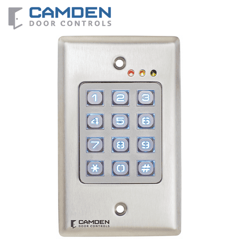 Camden CM-120WV2 - Flush Mount Outdoor Keypad - 999 Users - Weather Resistant- 12/24V AC/DC - UHS Hardware Camden CM-120WV2 - Flush Mount Outdoor Keypad - 999 Users - Weather Resistant- 12/24V AC/DC - UHS Hardware