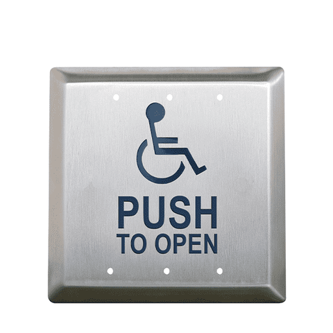 Camden CM-45/4 - Square Push Plate Switch - w/ Push to Open Sign - 4-1/2" - UHS Hardware Camden CM-45/4 - Square Push Plate Switch - w/ Push to Open Sign - 4-1/2" - UHS Hardware