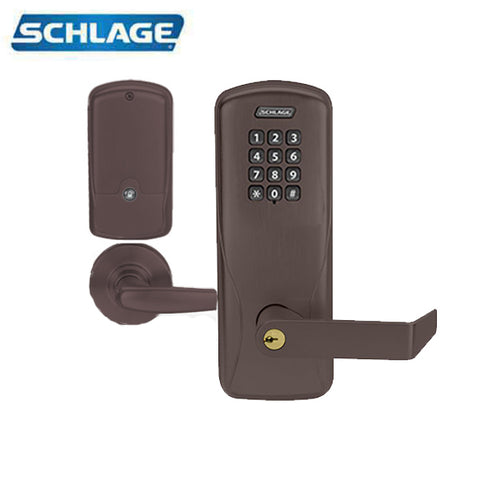 Schlage - CO-100 - Grade 1 Cylinder Keypad Programmable Lock - 6-pin - Rhodes Lever - Right hand - Classroom - Aged Bronze - UHS Hardware Schlage - CO-100 - Grade 1 Cylinder Keypad Programmable Lock - 6-pin - Rhodes Lever - Right hand - Classroom - Aged Bronze - UHS Hardware