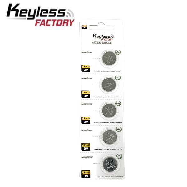KeylessFactory - CR1616- 3V Lithium Battery (5-Pack) - UHS Hardware KeylessFactory - CR1616- 3V Lithium Battery (5-Pack) - UHS Hardware