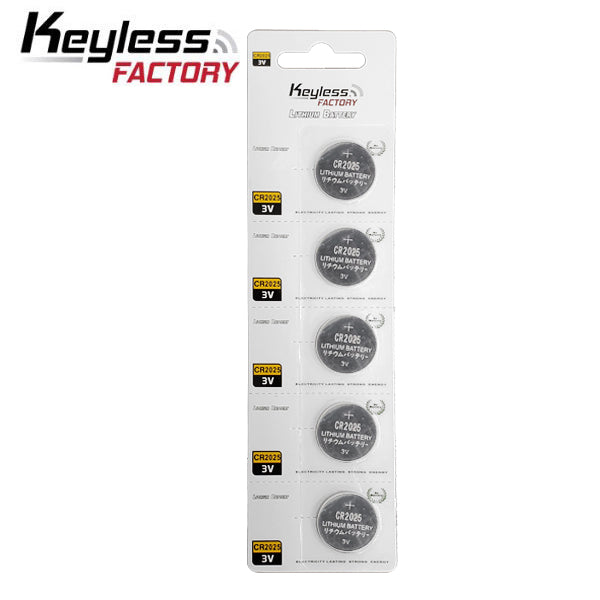 KeylessFactory - CR2025 - 3V Lithium Battery (5-Pack) - UHS Hardware KeylessFactory - CR2025 - 3V Lithium Battery (5-Pack) - UHS Hardware