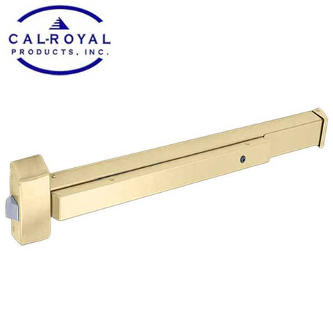 Cal-Royal - A2220EO48 - Rim Exit Device - 48" Doors - Brass Finish - Grade 1 - UHS Hardware Cal-Royal - A2220EO48 - Rim Exit Device - 48" Doors - Brass Finish - Grade 1 - UHS Hardware