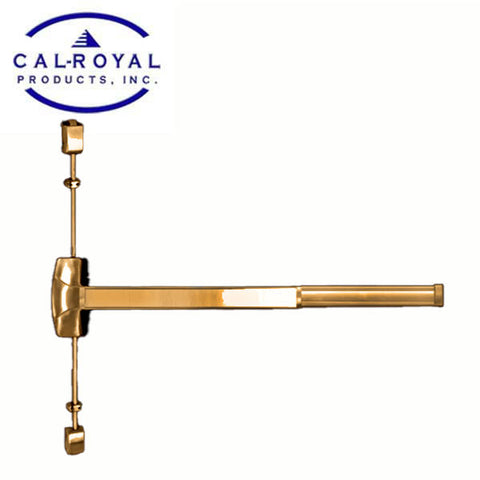 Cal-Royal - Surface Vertical Rod - 36" x 84" - Bright Brass - Optional Handing - Fire Rated - Grade 1 - UHS Hardware Cal-Royal - Surface Vertical Rod - 36" x 84" - Bright Brass - Optional Handing - Fire Rated - Grade 1 - UHS Hardware