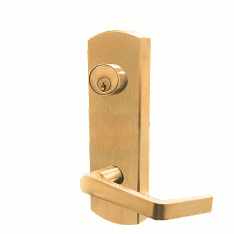 Cal-Royal - Escutcheon Lever Exit Trim - 2-3/4 " Backset - for A7700/AF7700 Exit Devices - Entrance - Bright Brass - Grade 1 - UHS Hardware Cal-Royal - Escutcheon Lever Exit Trim - 2-3/4 " Backset - for A7700/AF7700 Exit Devices - Entrance - Bright Brass - Grade 1 - UHS Hardware