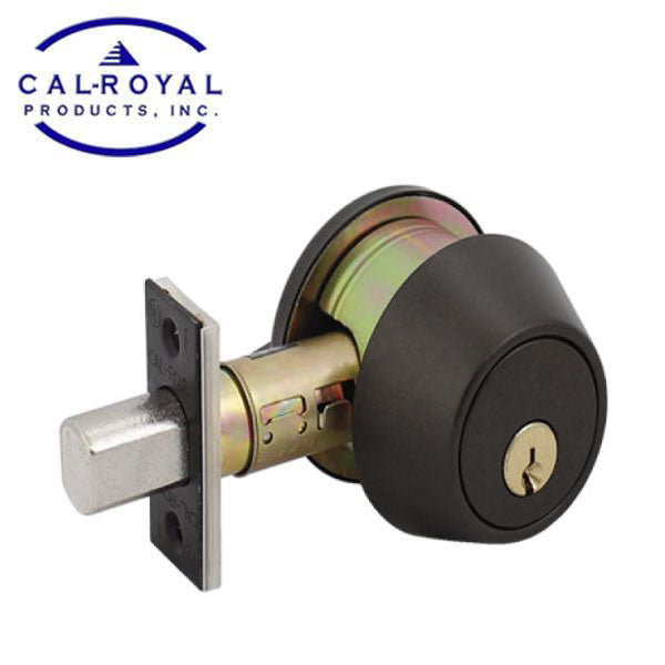 Cal-Royal - Maximum Security Deadbolt - Single Cylinder - Heavy Duty - Black Coated - Grade 2 - UHS Hardware Cal-Royal - Maximum Security Deadbolt - Single Cylinder - Heavy Duty - Black Coated - Grade 2 - UHS Hardware