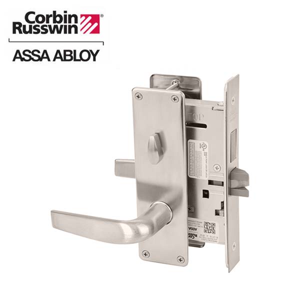 Corbin Russswin - ML2030 - Mortise Lockset - Privacy Bedroom or Bathroom - Satin Stainless Steel - Grade 1 - UHS Hardware Corbin Russswin - ML2030 - Mortise Lockset - Privacy Bedroom or Bathroom - Satin Stainless Steel - Grade 1 - UHS Hardware