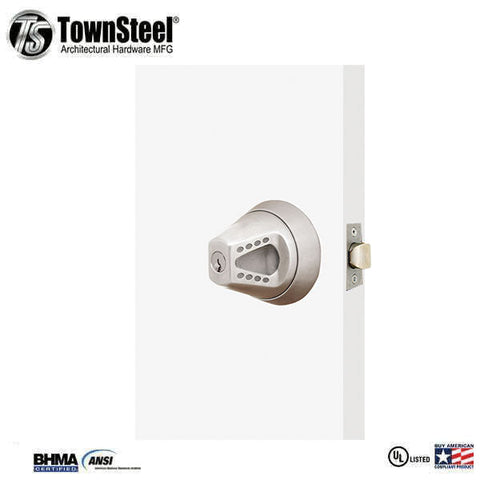 TownSteel - CRX-K - Cylindrical Lock with Ligature Resistant Knob Trim - Optional Function - Stainless Steel - Grade 1 TownSteel - CRX-K - Cylindrical Lock with Ligature Resistant Knob Trim - Optional Function - Stainless Steel - Grade 1