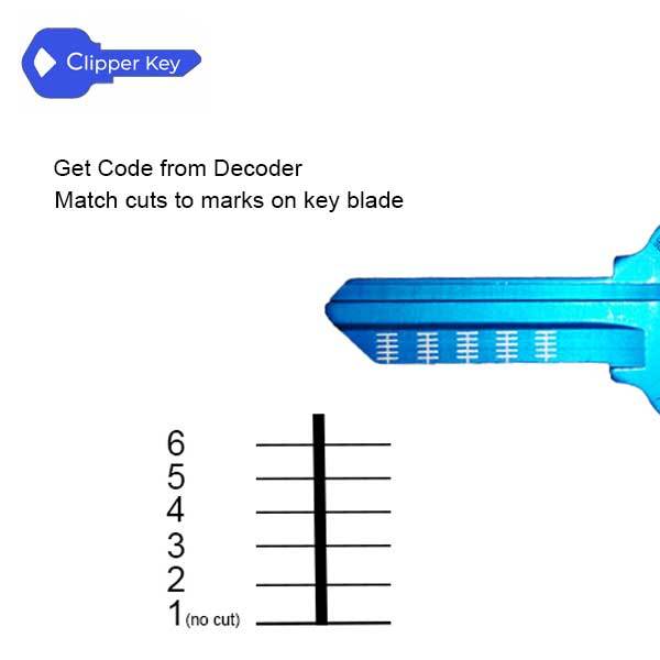 Clipper Key - Kwikset KW1 Marked Keys (10 Keys) - for Clipper Key Fast Clipper Set (PRE-ORDER) - UHS Hardware Clipper Key - Kwikset KW1 Marked Keys (10 Keys) - for Clipper Key Fast Clipper Set (PRE-ORDER) - UHS Hardware