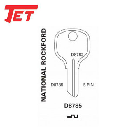 JET - D8785 - Wafer 5-Pin Cabinet Key - Brass - UHS Hardware JET - D8785 - Wafer 5-Pin Cabinet Key - Brass - UHS Hardware