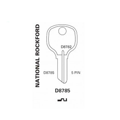 JET - D8785 - Wafer 5-Pin Cabinet Key - Brass - UHS Hardware JET - D8785 - Wafer 5-Pin Cabinet Key - Brass - UHS Hardware