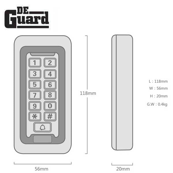 Stand Alone Access Controller - Keypad Controller - Single Doors - Waterproof IP68 - UHS Hardware Stand Alone Access Controller - Keypad Controller - Single Doors - Waterproof IP68 - UHS Hardware