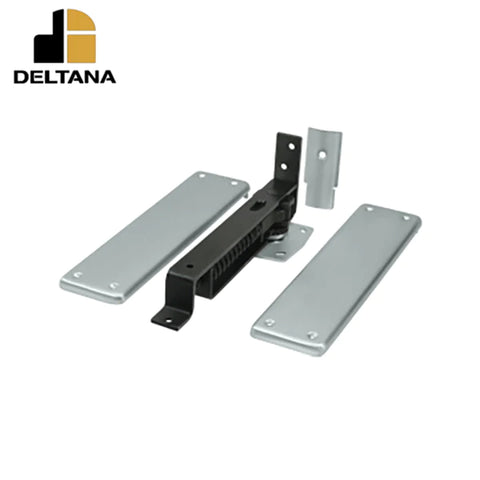 Deltana - Spring Hinge - Double Action w/ Solid Brass Cover Plates - Universal Handing - Optional Finish Deltana - Spring Hinge - Double Action w/ Solid Brass Cover Plates - Universal Handing - Optional Finish