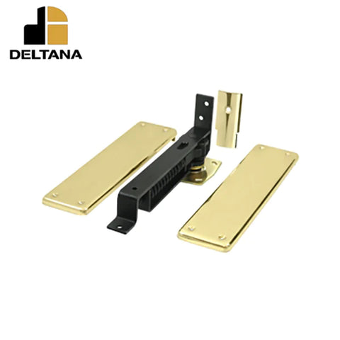 Deltana - Spring Hinge - Double Action w/ Solid Brass Cover Plates - Universal Handing - Optional Finish Deltana - Spring Hinge - Double Action w/ Solid Brass Cover Plates - Universal Handing - Optional Finish