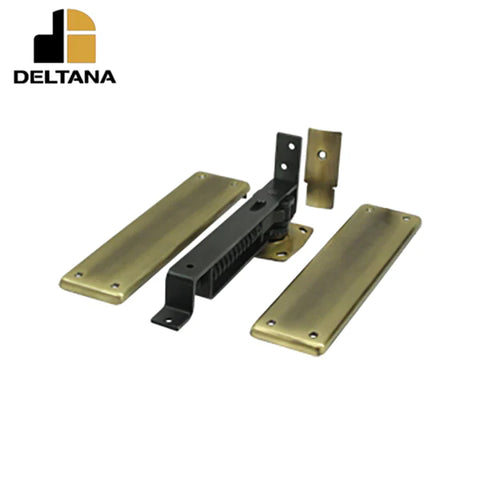 Deltana - Spring Hinge - Double Action w/ Solid Brass Cover Plates - Universal Handing - Optional Finish Deltana - Spring Hinge - Double Action w/ Solid Brass Cover Plates - Universal Handing - Optional Finish