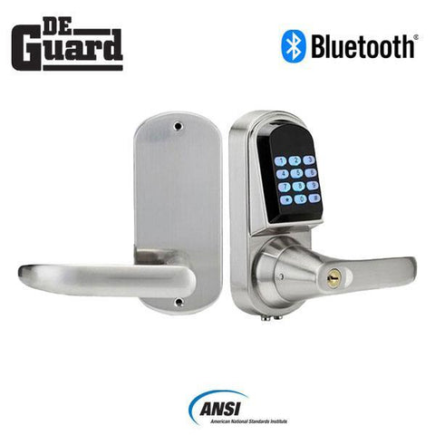 Electronic Bluetooth Lever – SS – Satin Silver – w/ Phone App - UHS Hardware Electronic Bluetooth Lever – SS – Satin Silver – w/ Phone App - UHS Hardware