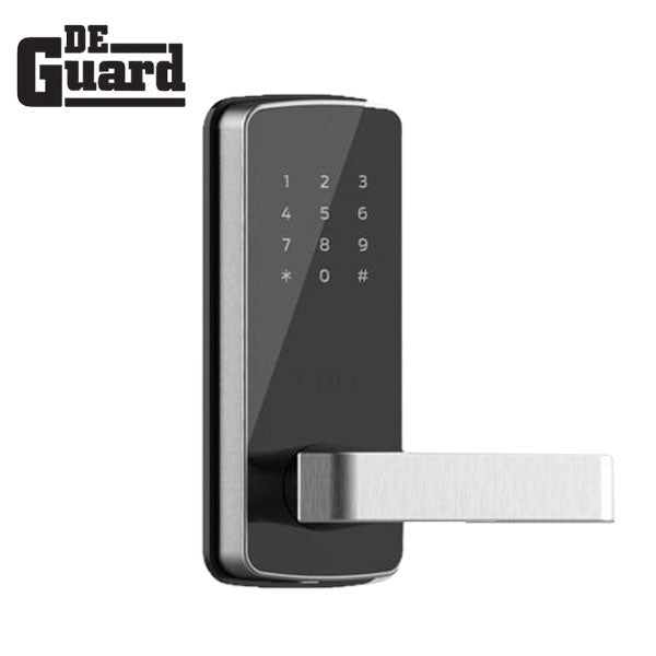 Touchscreen Bluetooth Lever Lock (Satin Silver) w/Phone App - UHS Hardware Touchscreen Bluetooth Lever Lock (Satin Silver) w/Phone App - UHS Hardware