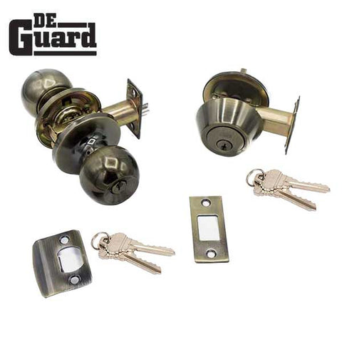 Premium Combo Lockset - Antique Bronze - Entrance - Grade 3 - SC1 - UHS Hardware Premium Combo Lockset - Antique Bronze - Entrance - Grade 3 - SC1 - UHS Hardware