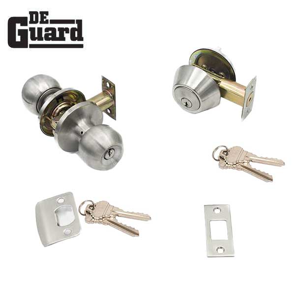 Premium Combo Lockset - Stainless Steel - Entrance - Grade 3 - SC1 - UHS Hardware Premium Combo Lockset - Stainless Steel - Entrance - Grade 3 - SC1 - UHS Hardware