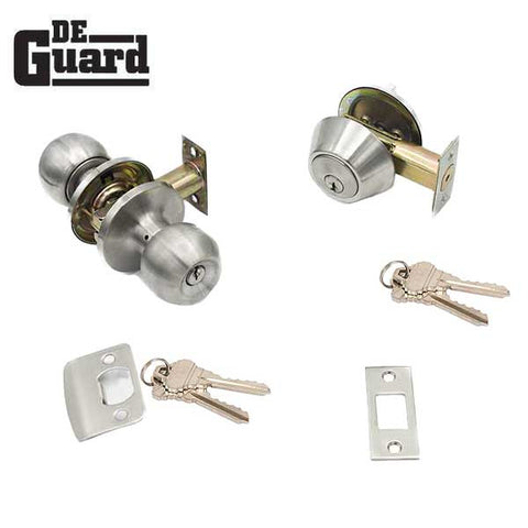 Premium Combo Lockset - Stainless Steel - Entrance - Grade 3 - SC1 - UHS Hardware Premium Combo Lockset - Stainless Steel - Entrance - Grade 3 - SC1 - UHS Hardware