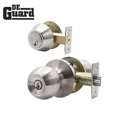 Premium Combo Lockset - Stainless Steel - Entrance - Grade 3 - SC1 - UHS Hardware Premium Combo Lockset - Stainless Steel - Entrance - Grade 3 - SC1 - UHS Hardware
