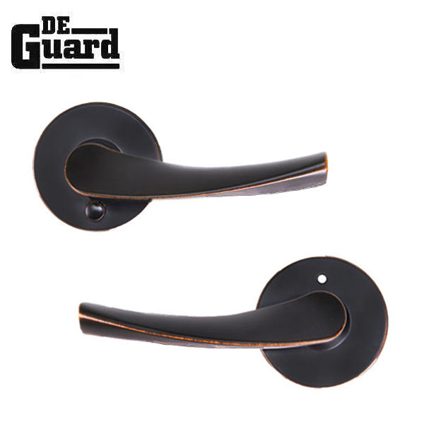 Contemporary Wave Lever Set - Privacy - Round Rose - Aged Bronze - Grade 3 - UHS Hardware Contemporary Wave Lever Set - Privacy - Round Rose - Aged Bronze - Grade 3 - UHS Hardware