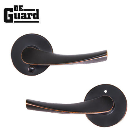 Contemporary Wave Lever Set - Privacy - Round Rose - Aged Bronze - Grade 3 - UHS Hardware Contemporary Wave Lever Set - Privacy - Round Rose - Aged Bronze - Grade 3 - UHS Hardware